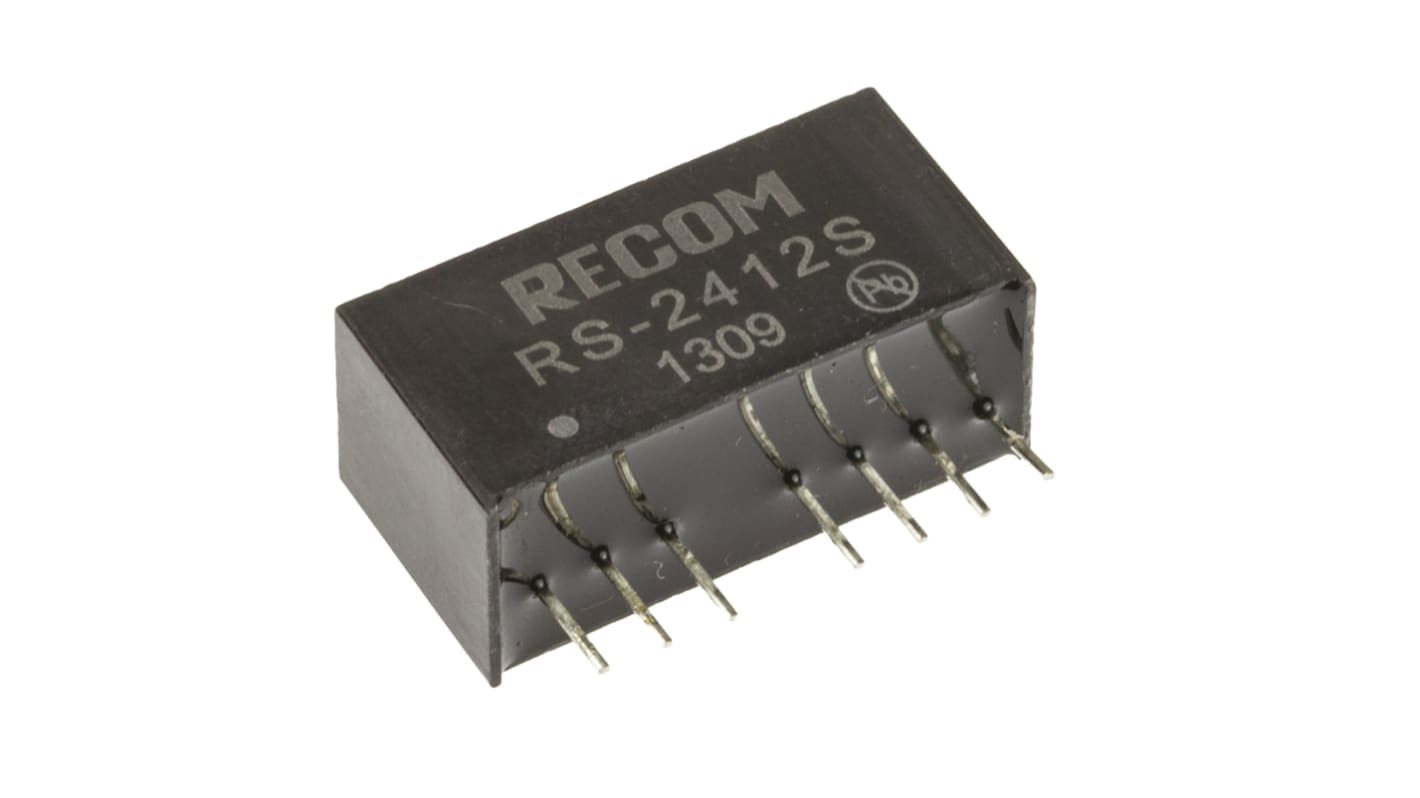 Recom DC-DCコンバータ Vout：12V dc 18 → 36 V dc, 2W, RS-2412S