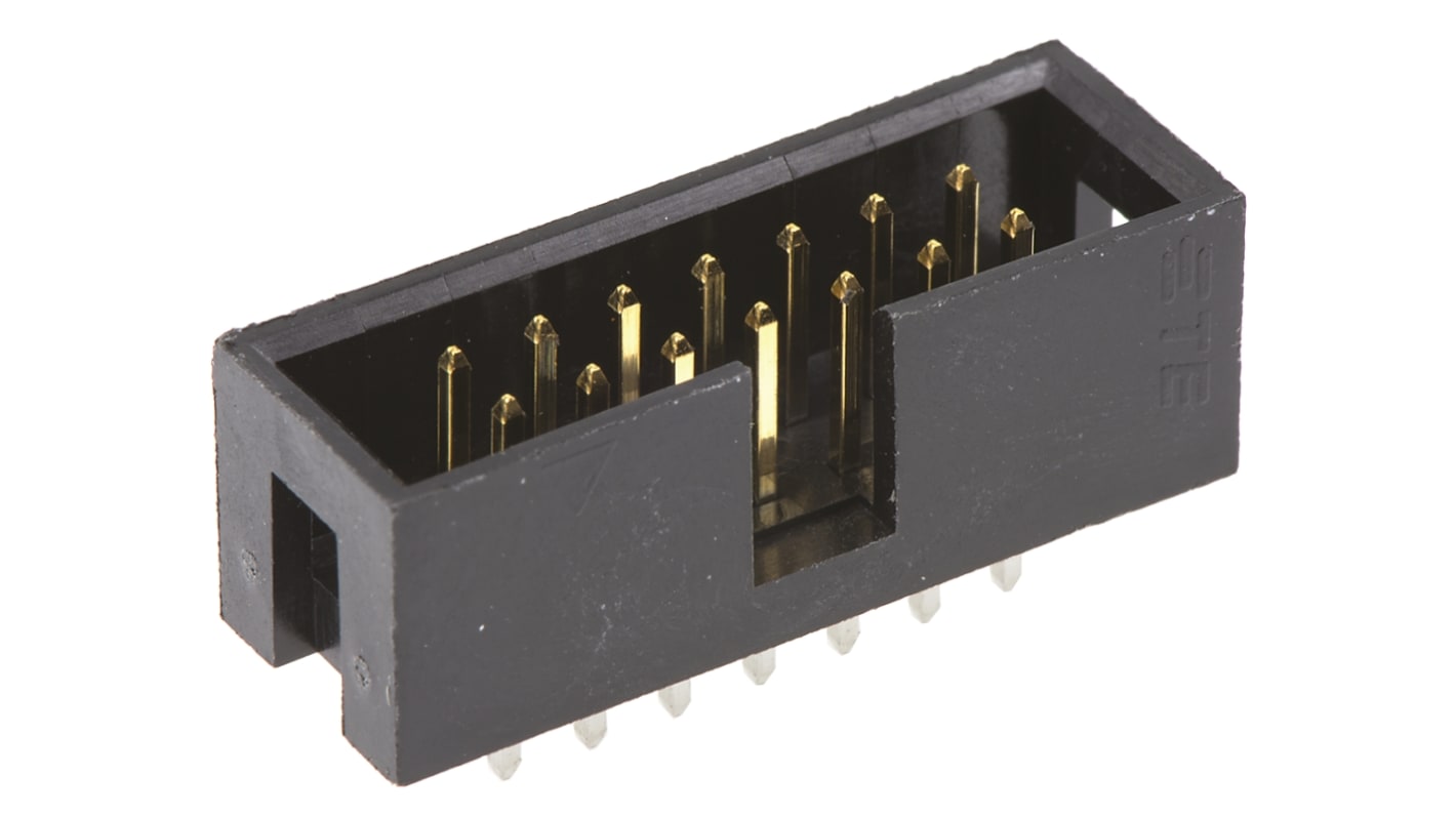 TE Connectivity 1-1634688 Series Straight Through Hole PCB Header, 14 Contact(s), 2.54mm Pitch, 2 Row(s)