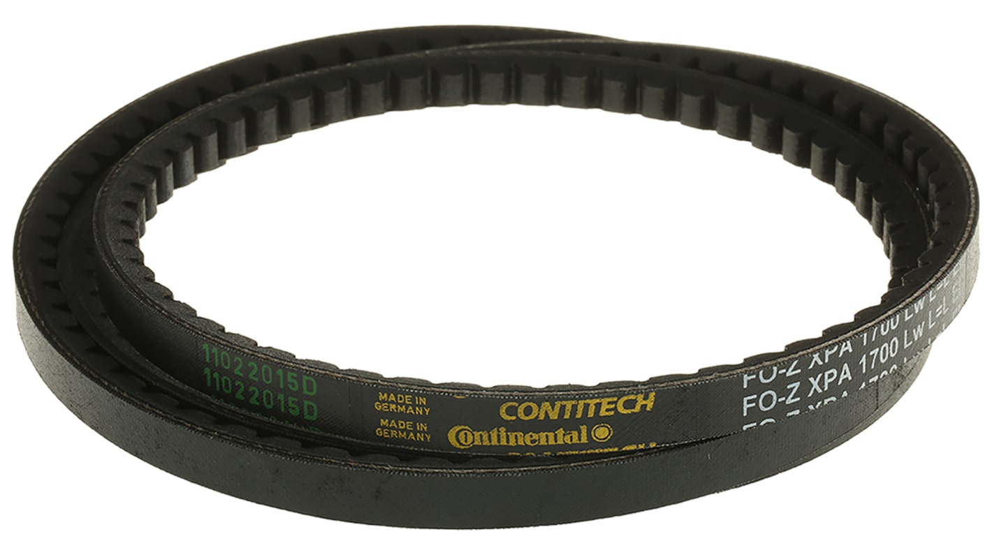 Contitech Drive Belt, belt section XPA, 1700mm Length