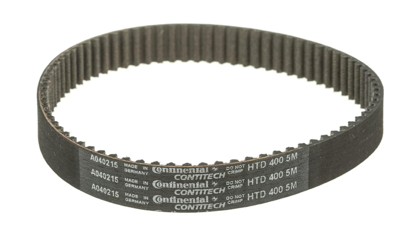 Cinghia sincrona Contitech, 80 denti da 2.1mm, passo 5mm, dimensioni 400mm x 15mm, in Gomma