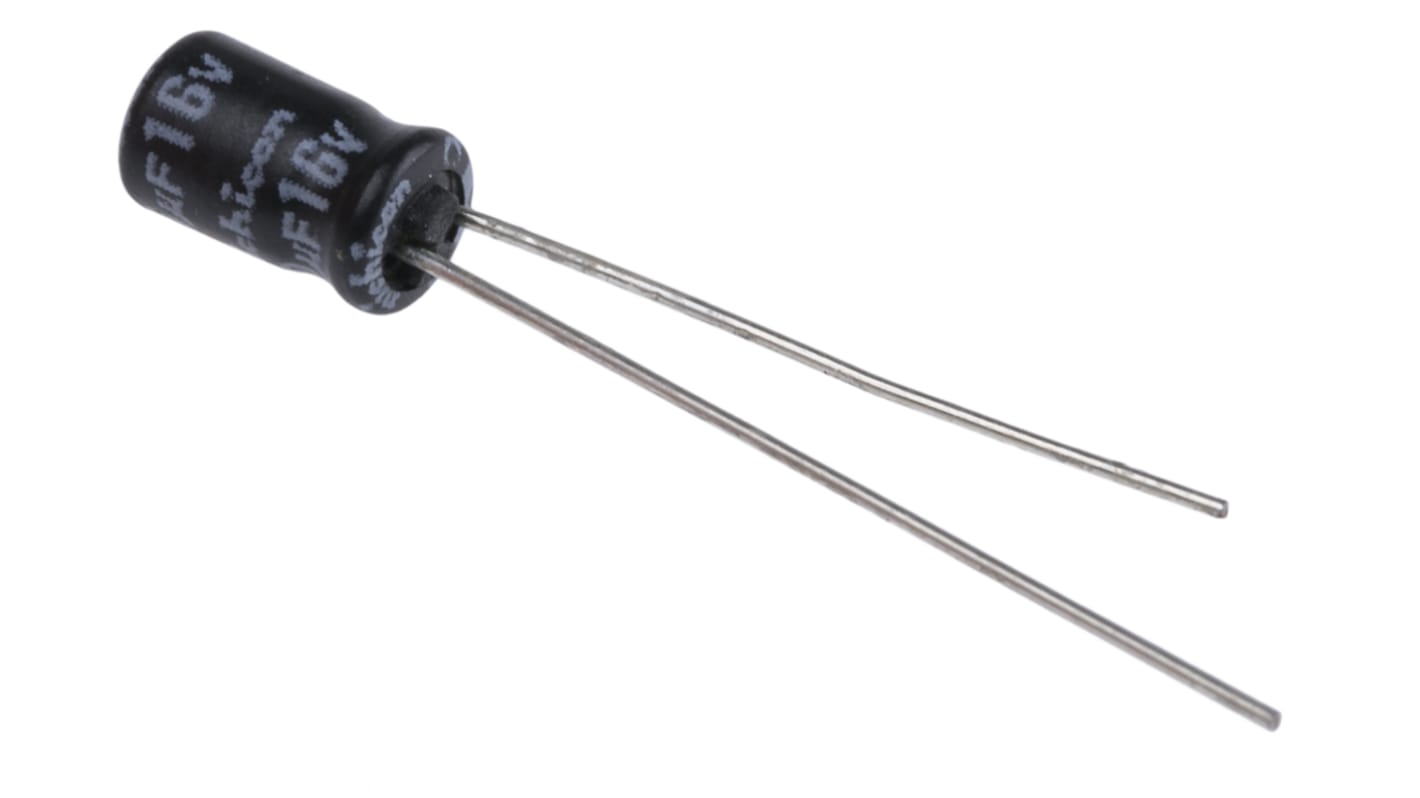 Nichicon SR, THT Elektrolyt Kondensator 10μF ±20% / 16V dc, Ø 4mm x 7mm, +85°C