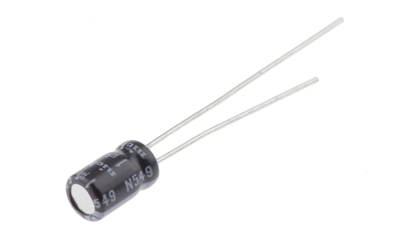 Nichicon SR, THT Elektrolyt Kondensator 1μF ±20% / 50V dc, Ø 4mm x 7mm, +85°C