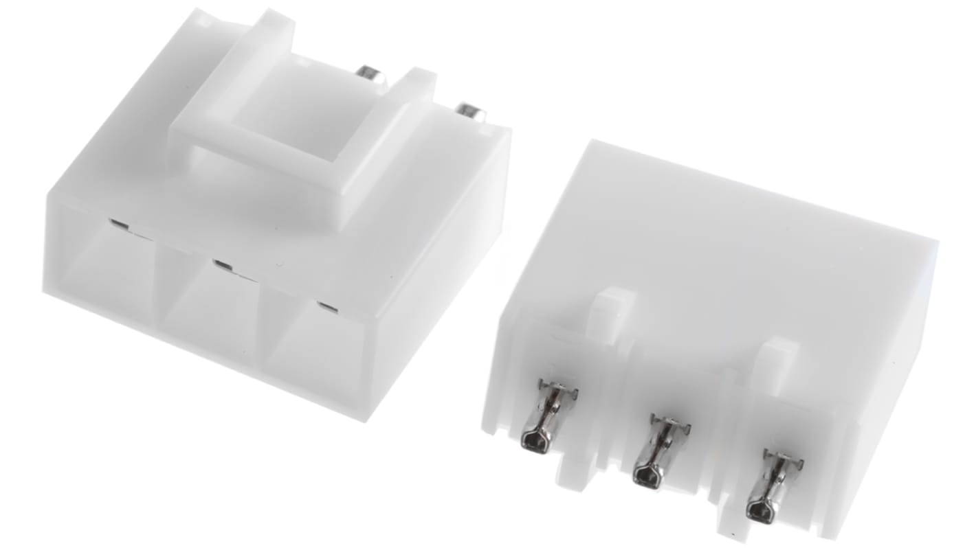 JST VL Series Straight Through Hole PCB Header, 3 Contact(s), 6.2mm Pitch, 1 Row(s), Shrouded