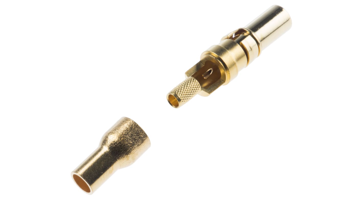 RS PRO , Straight RG179 B/U, RG187 A/U , Male Gold , Copper Alloy , Backplane Connector Contact