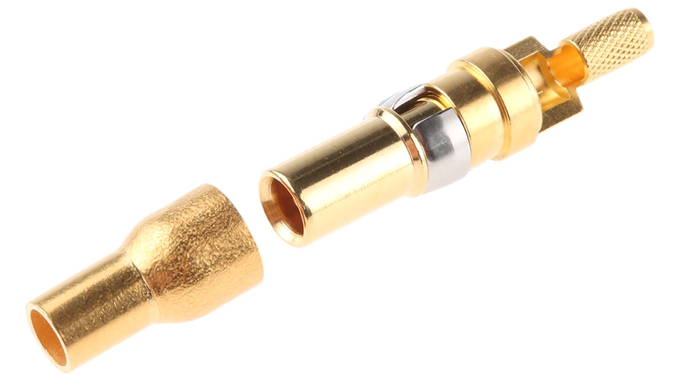 Contacto para conector de backplane Macho RS PRO de Aleación de Cobre revestido de Oro, para cable RG174/U, RG188 A/U,