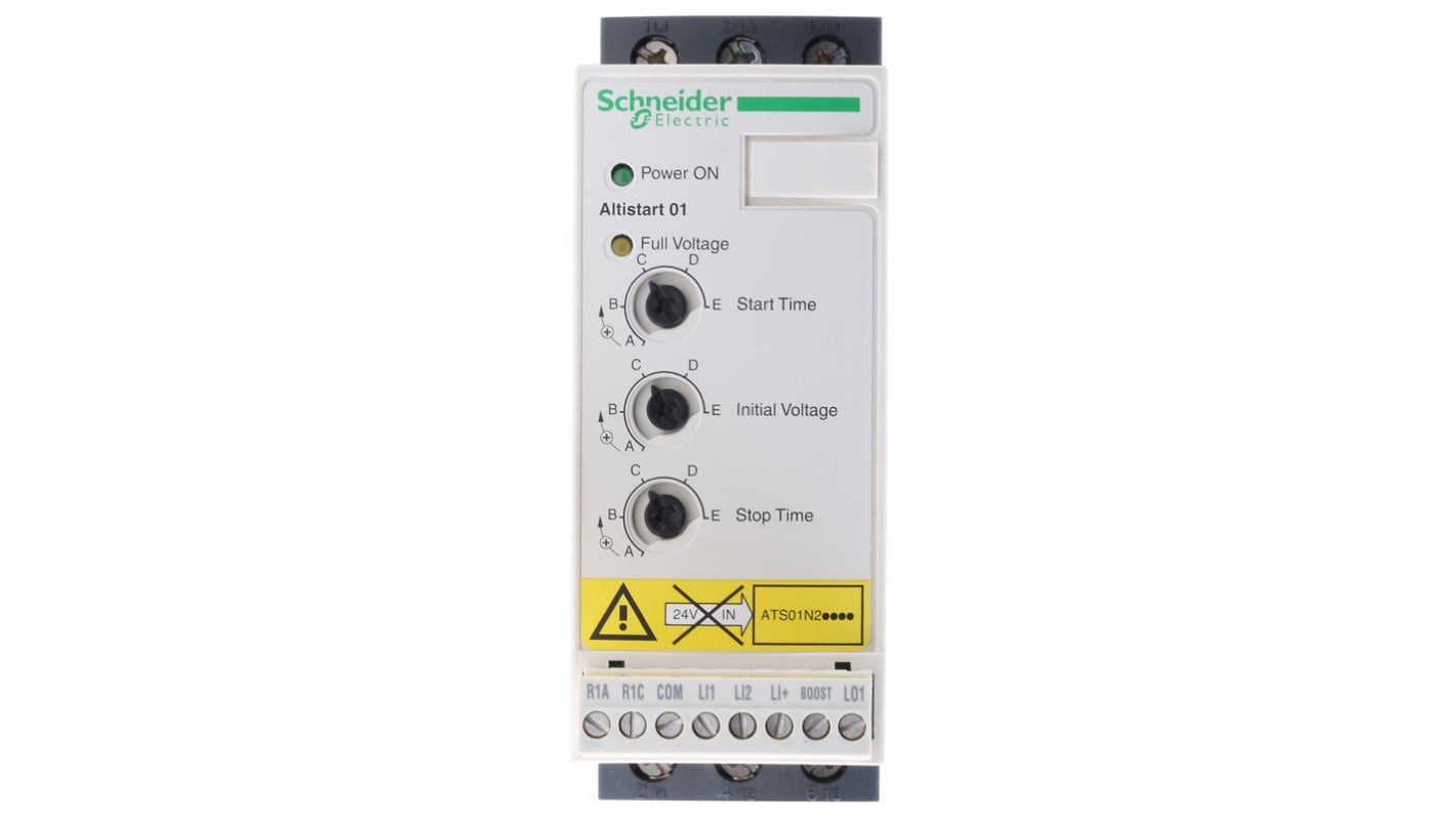 Démarreur progressif progressif, triphasé Schneider Electric ATS01, 1,1 kW 240 V c.a. 6 A