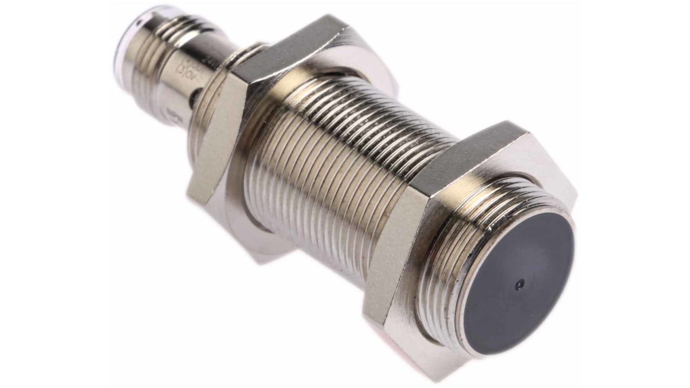 Omron Inductive Barrel-Style Proximity Sensor, M18 x 1, 8 mm Detection, NPN Output, 12 → 24 V dc, IP67