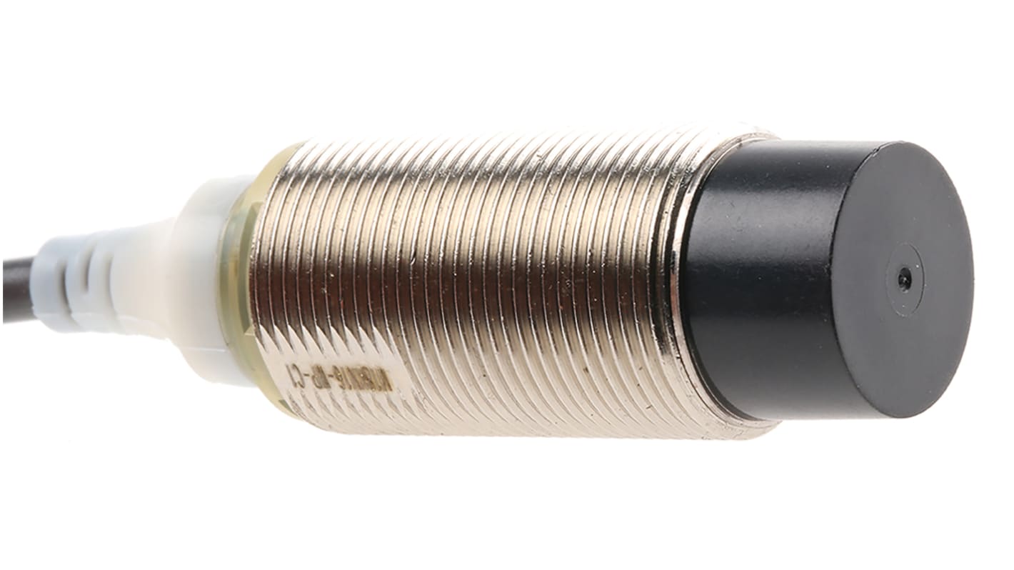 Omron Inductive Barrel-Style Proximity Sensor, M18 x 1, 16 mm Detection, NPN Output, 12 → 24 V dc, IP67