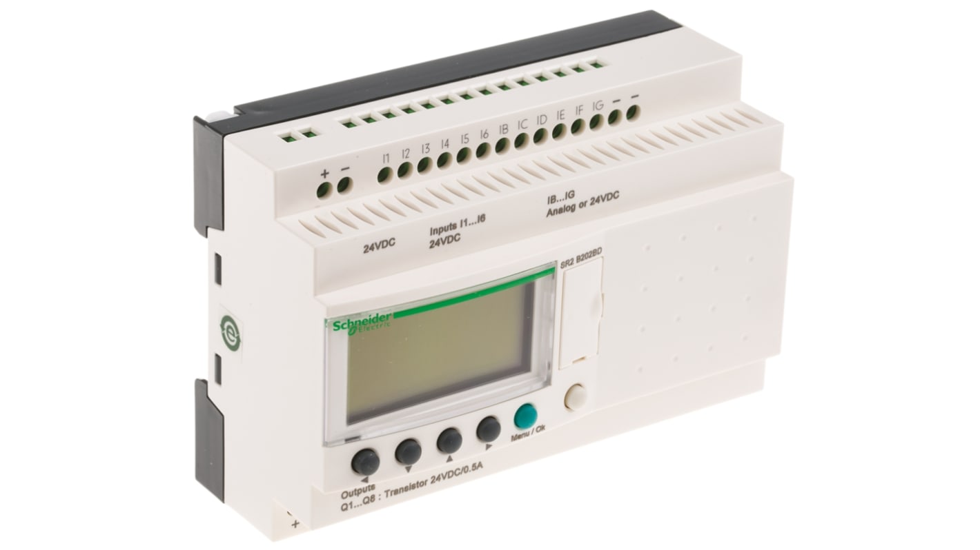 Schneider Electric Zelio Logic Logikmodul, 12 Eing. Relais Ausg.Typ Analog, Diskret Eing.Typ 24 VDC