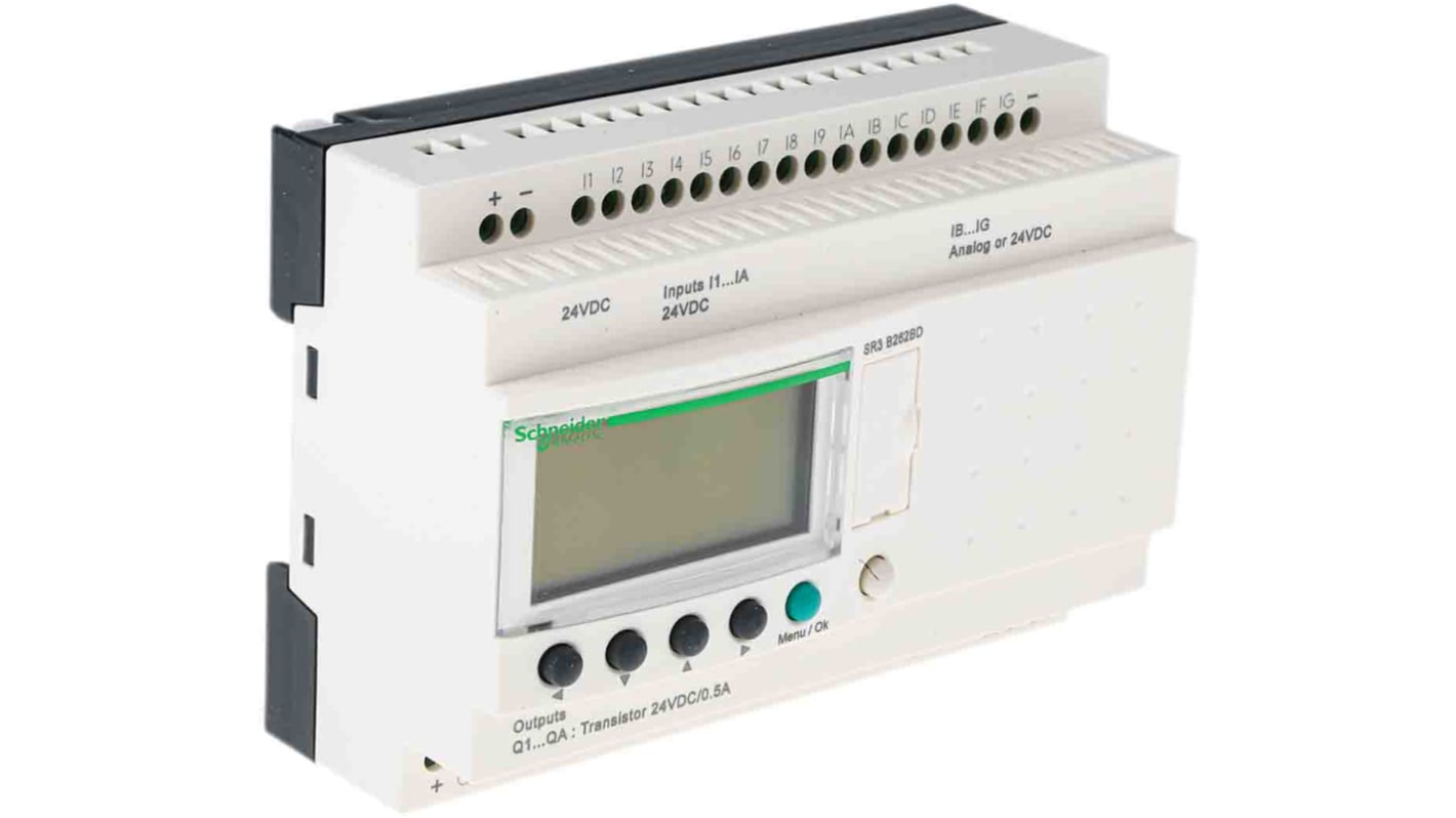 Schneider Electric Zelio Logic Series Logic Module, 24 V dc Supply, Transistor Output, 16-Input, Analogue, Discrete