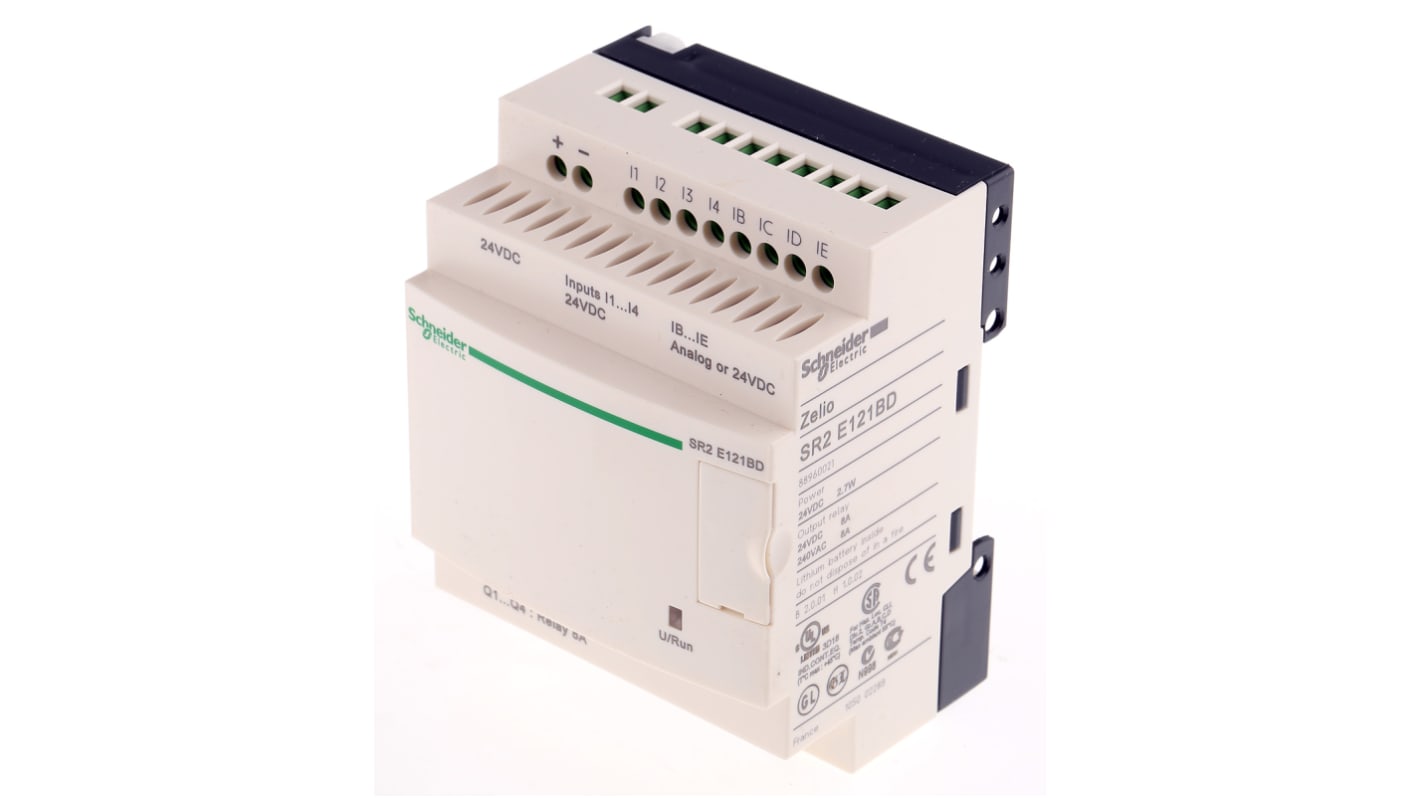 Schneider Electric Zelio Logic Smart Logikmodul, 8 Eing. Relais Ausg.Typ Analog, Diskret Eing.Typ 24 Vdc