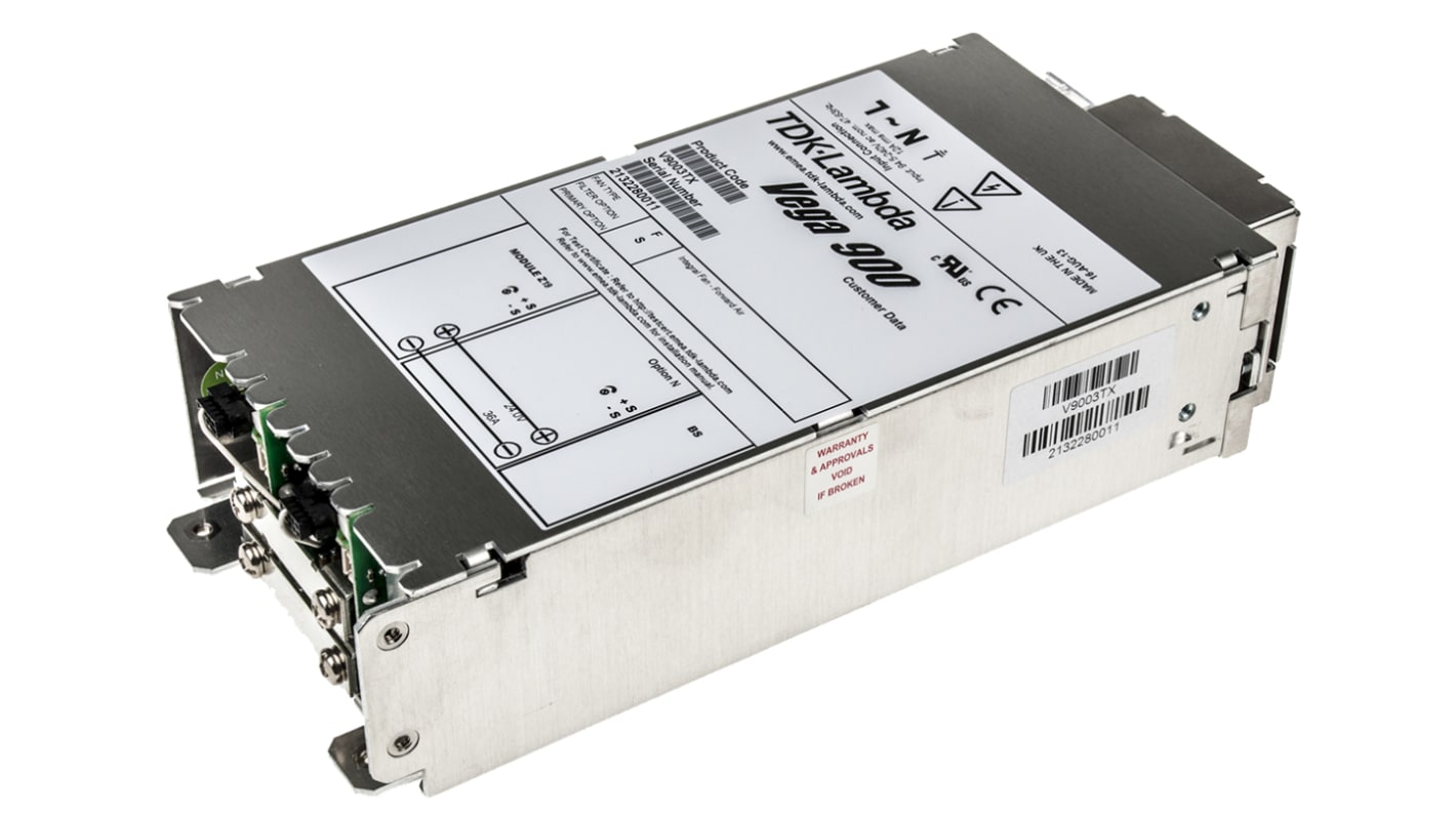 TDK-Lambda Switching Power Supply, NS-RS-V9FSS 24Z19S, 24V dc, 36A, 900W, 1 Output, 150 → 264V ac Input Voltage