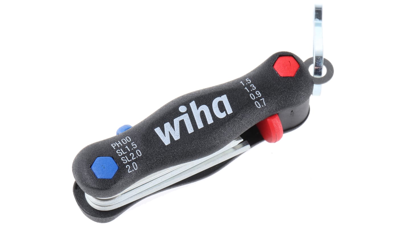 27936 Wiha 8 piece Folding Metric Hex Key Set, 0.7 → 2mm RS