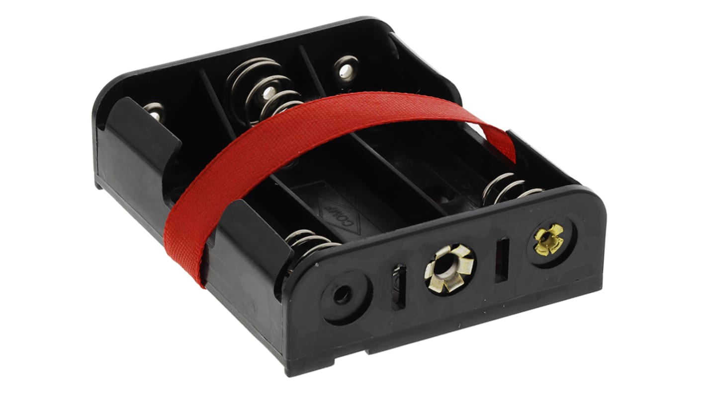 2464RB Keystone AA Battery Holder, Coil Spring Contact RS