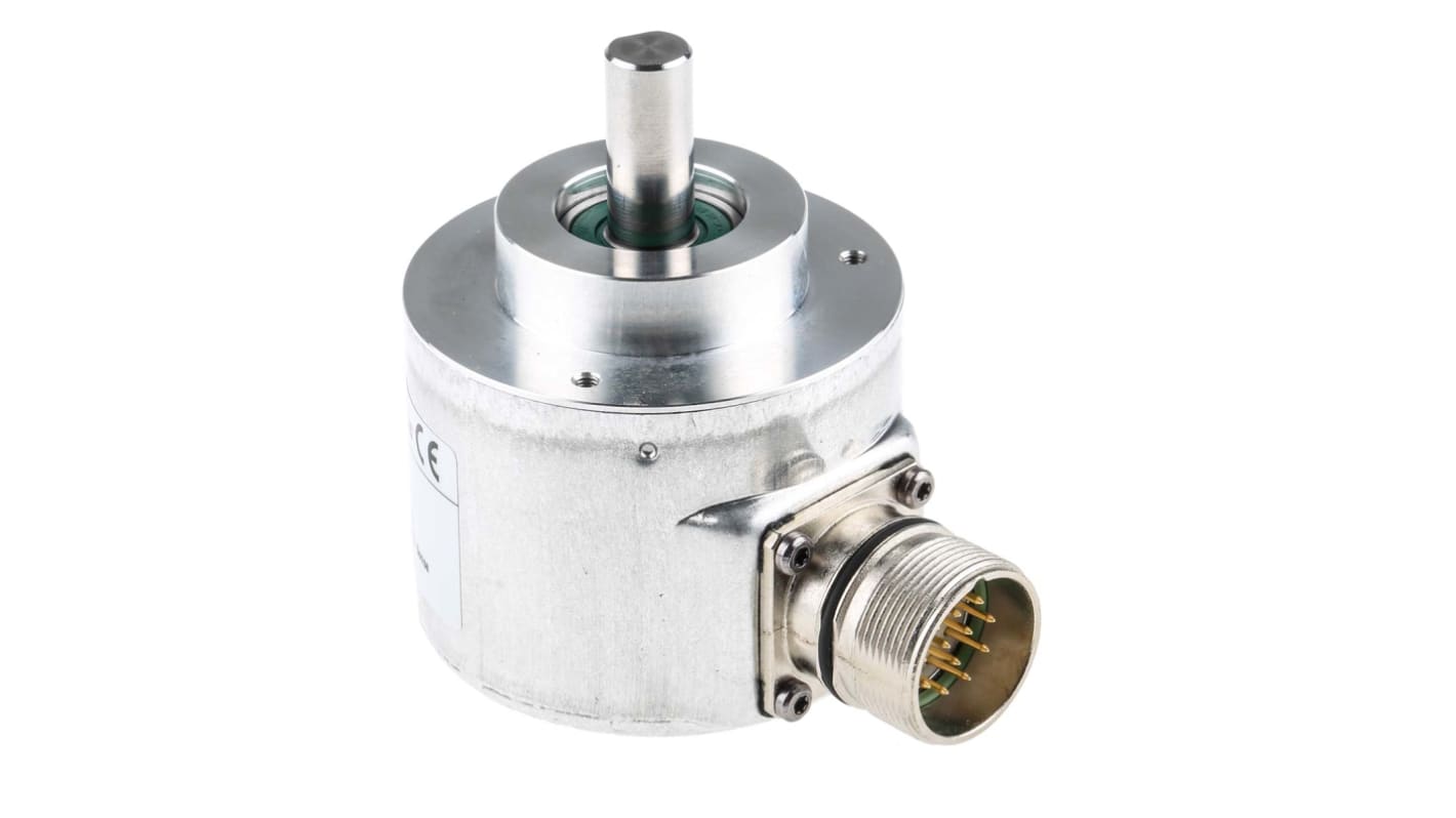 Encoder incremental Baumer serie GI355, 5000 impulsos/rev, 10000rpm máx., salida HTL/Push Pull, con Conector M23, 4,75