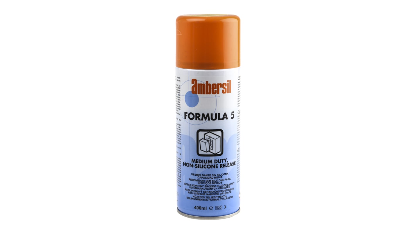 Agente desmoldeante Ambersil 31540-AB 400 ml para Plástico, Caucho, Sin silicona, 150°C