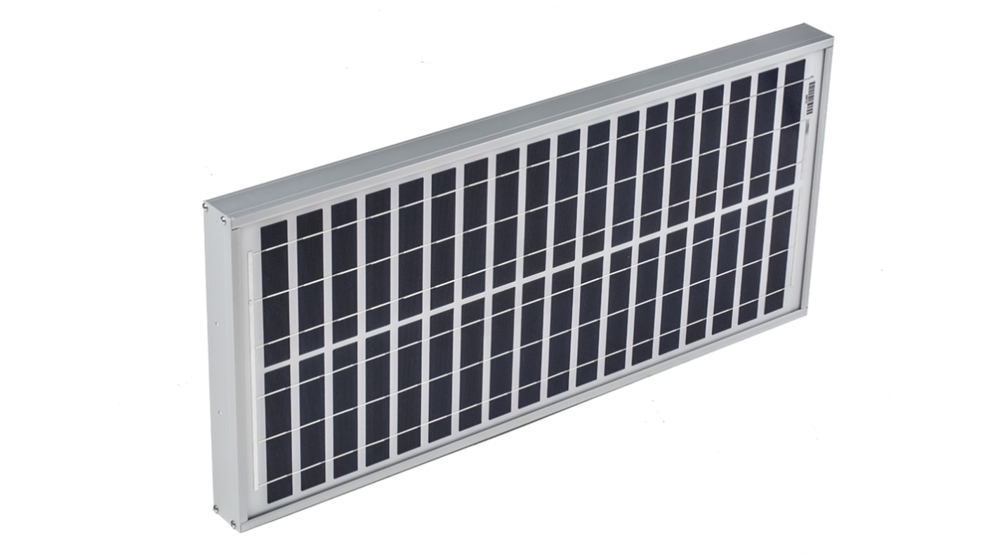 Ameresco Solarmodul Multikristallin 30W, 595 x 502 x 50mm 30W, 21V 36 Zellen -40°C +85°C