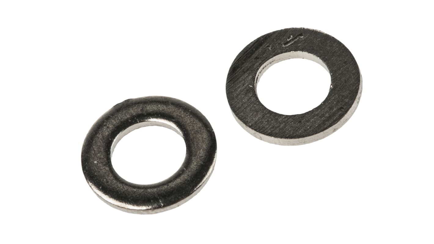 Nickel Plated Brass Plain Washers, M5