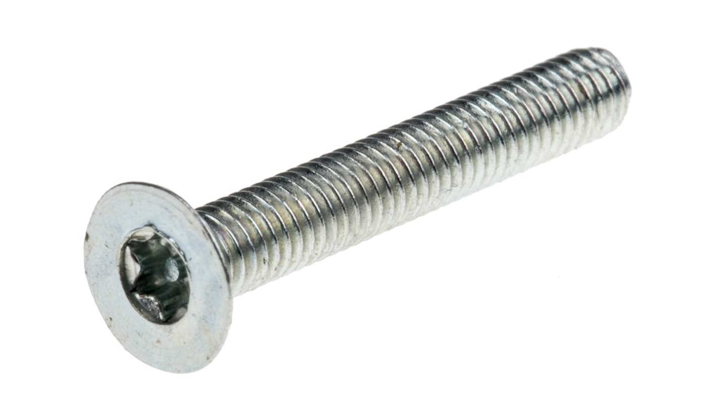 Vis inviolable, M3 x 20mm, tête Plate, Acier