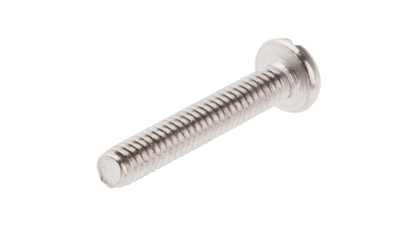 RS PRO Slot Pan Brass Machine Screws DIN 85, M2x12mm