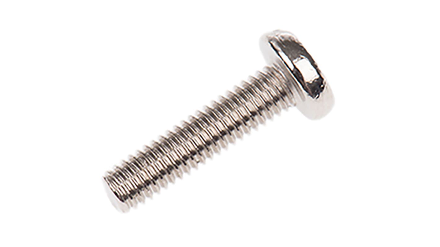 RS PRO Slot Pan Brass Machine Screws DIN 85, M3x12mm