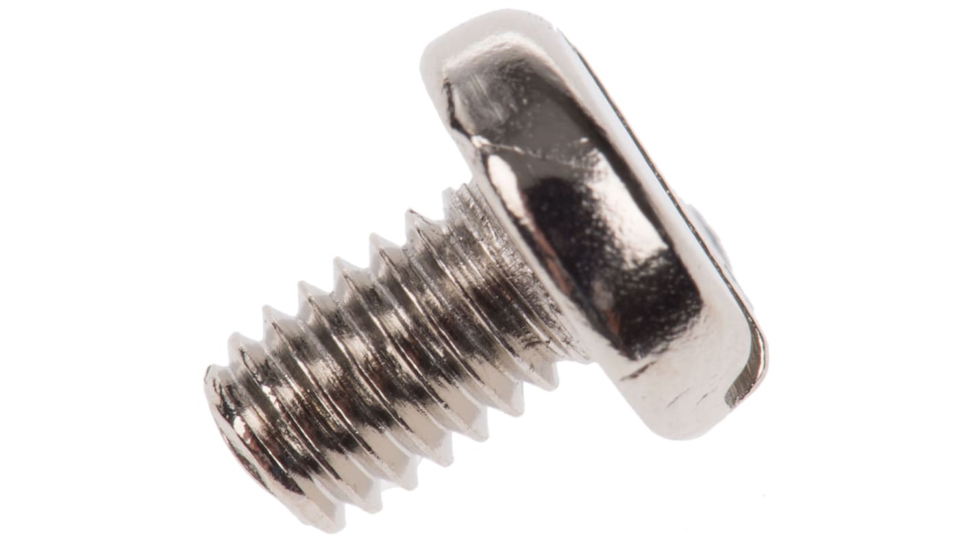 RS PRO Slot Pan Brass Machine Screws DIN 85, M4x6mm