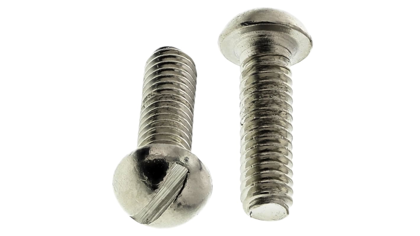 RS PRO Slot Round Brass Machine Screw BS 57 6BAx3/8in