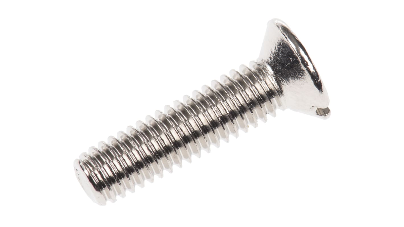 RS PRO Slot Countersunk Brass Machine Screws DIN 963, M3x12mm