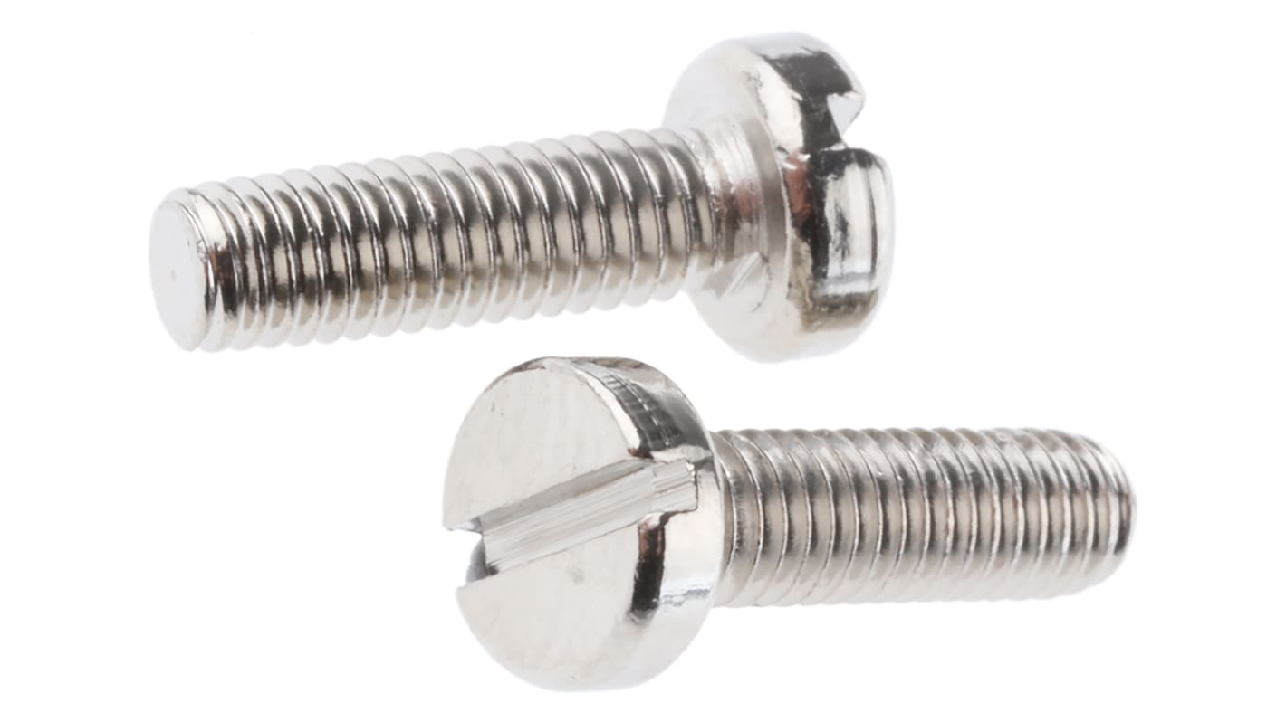 RS PRO Slot  Cheese Head Brass Machine Screws DIN 84, M3x10mm