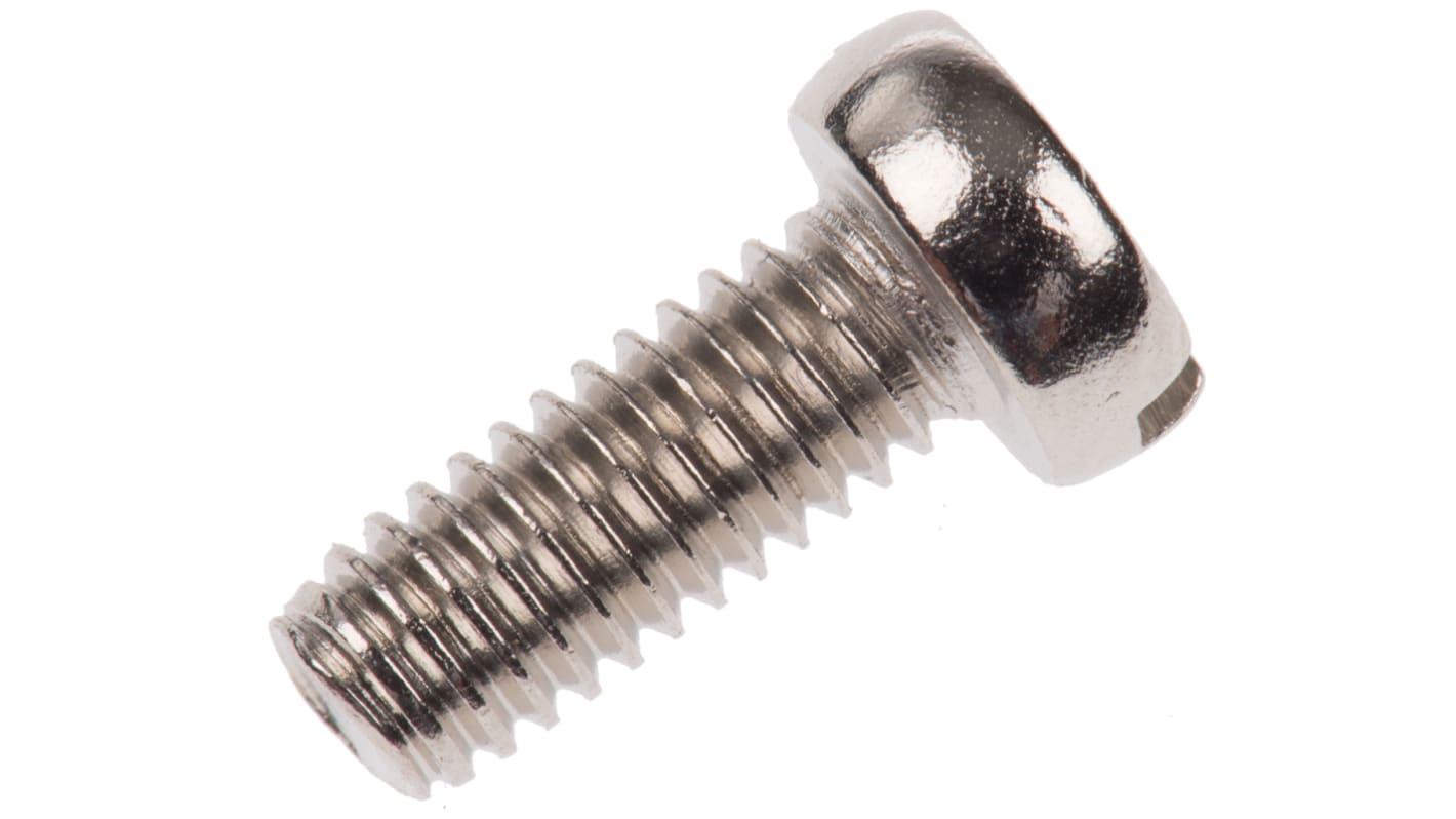 RS PRO Slot  Cheese Head Brass Machine Screws DIN 84, M4x10mm