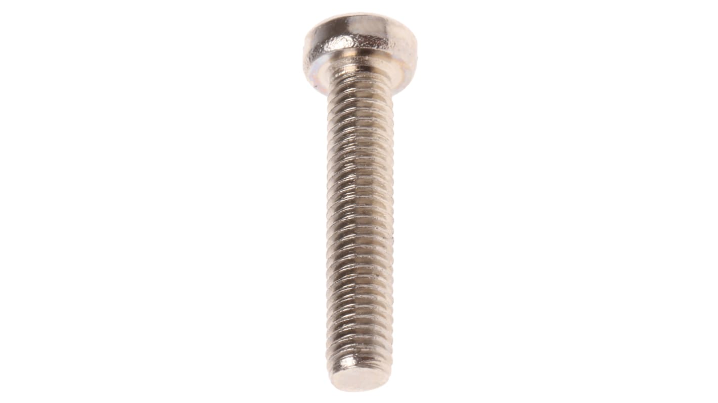 RS PRO Slot  Cheese Head Brass Machine Screw DIN 84, M5x25mm