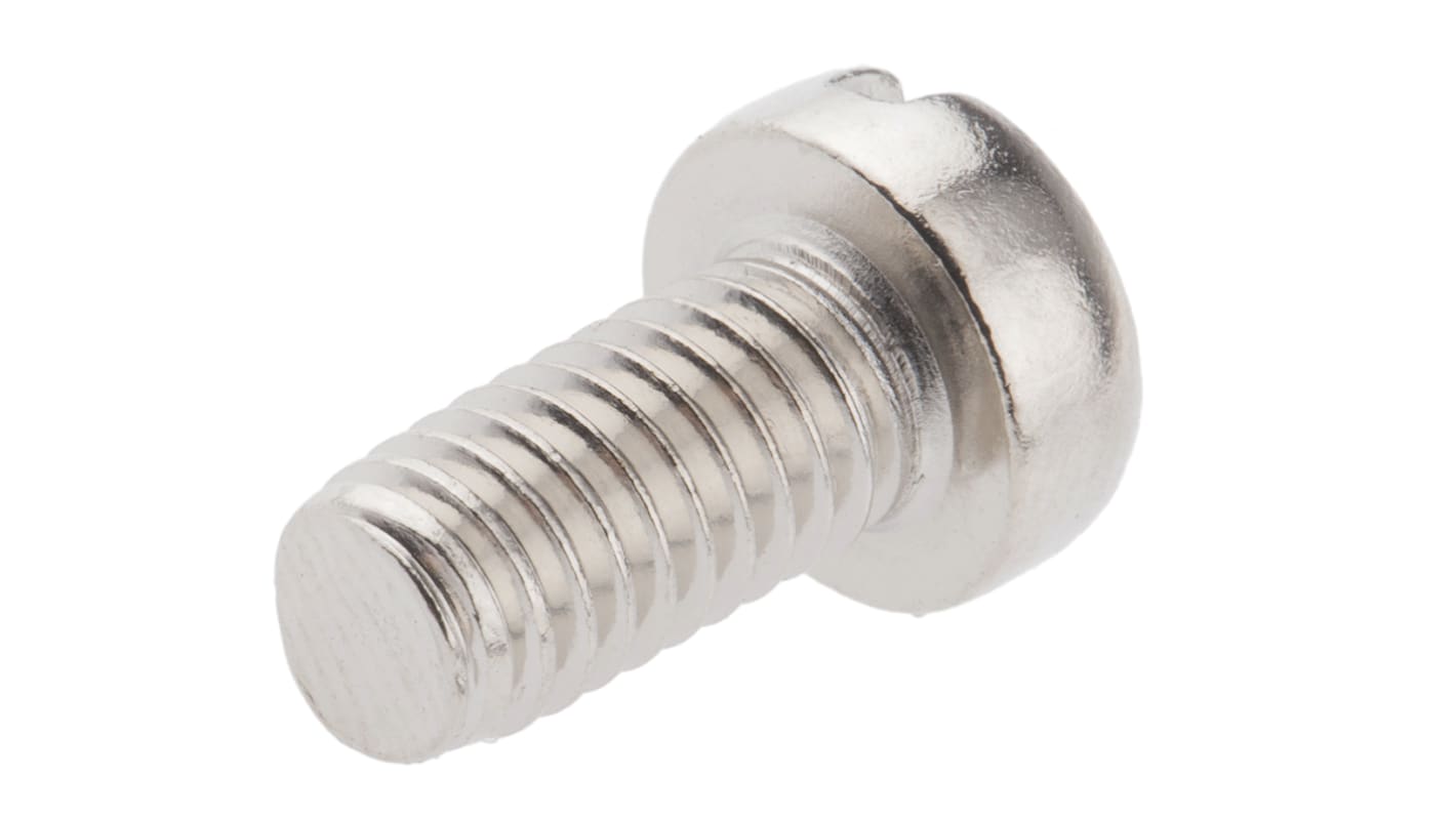 RS PRO Slot  Cheese Head Brass Machine Screw DIN 84, M6x12mm