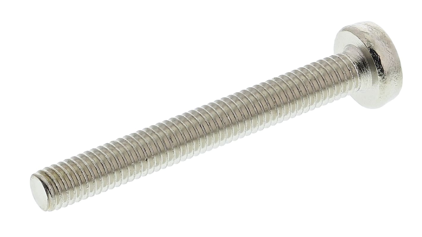 RS PRO Cross Pan Brass Machine Screws DIN 7985, M3x25mm