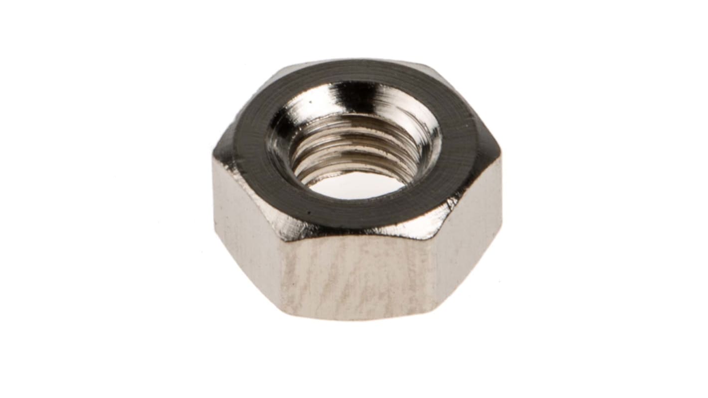 RS PRO, Nickel Plated Brass Lock Nut, BS 57, 2BA