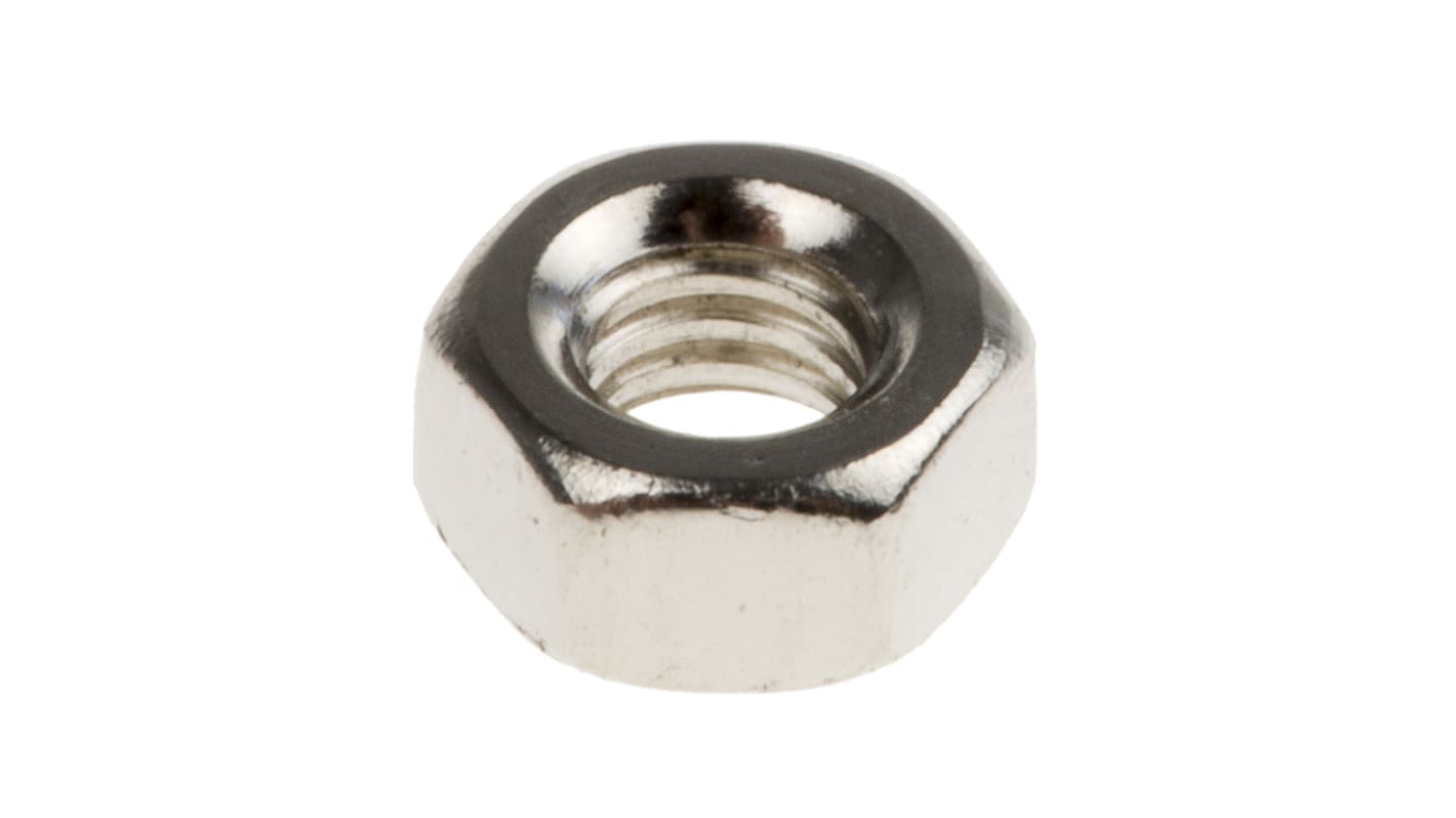 RS PRO, Nickel Plated Brass Lock Nut, BS 57, 6BA