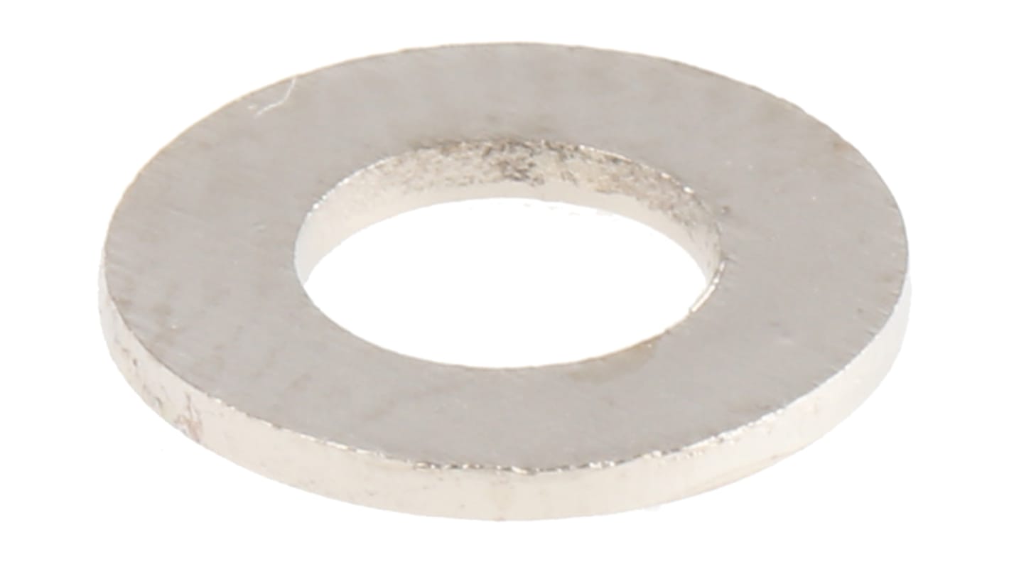 Nickel Plated Brass Plain Form A Washers, M4, DIN 125A