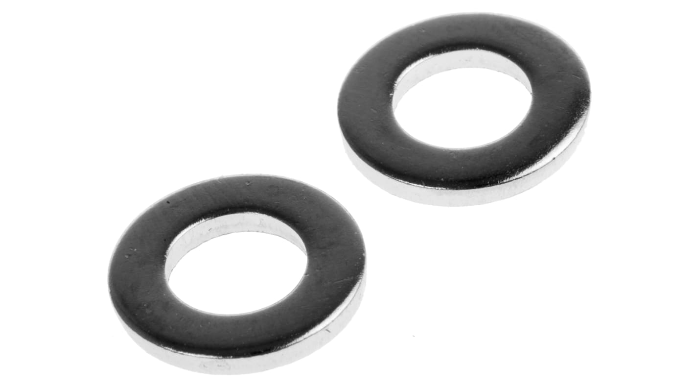 Nickel Plated Brass Plain Washers, M6, DIN 125A