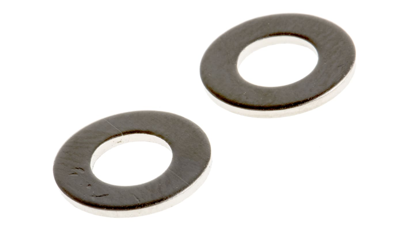 Nickel Plated Brass Plain Washer, 0.76mm Thickness, 2BA