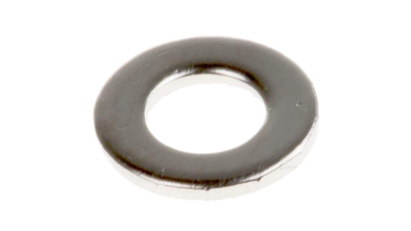 Nickel Plated Brass Plain Washers, 6, DIN 75000, ISO 4042