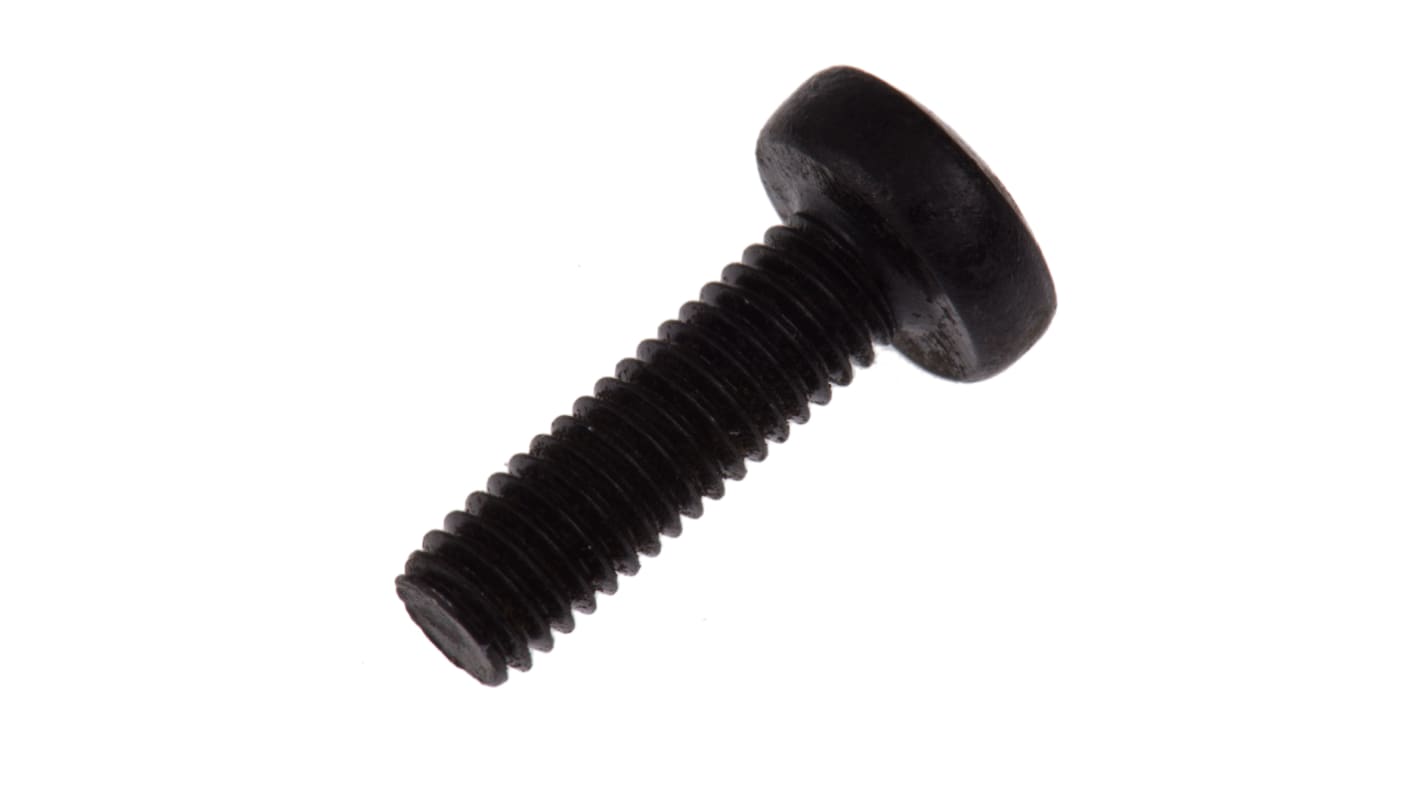 Tornillo de cabeza alomada con huella Pozi RS PRO M3 x 10mm, paso de rosca 0.5mm, de Acero Pasivado Negro