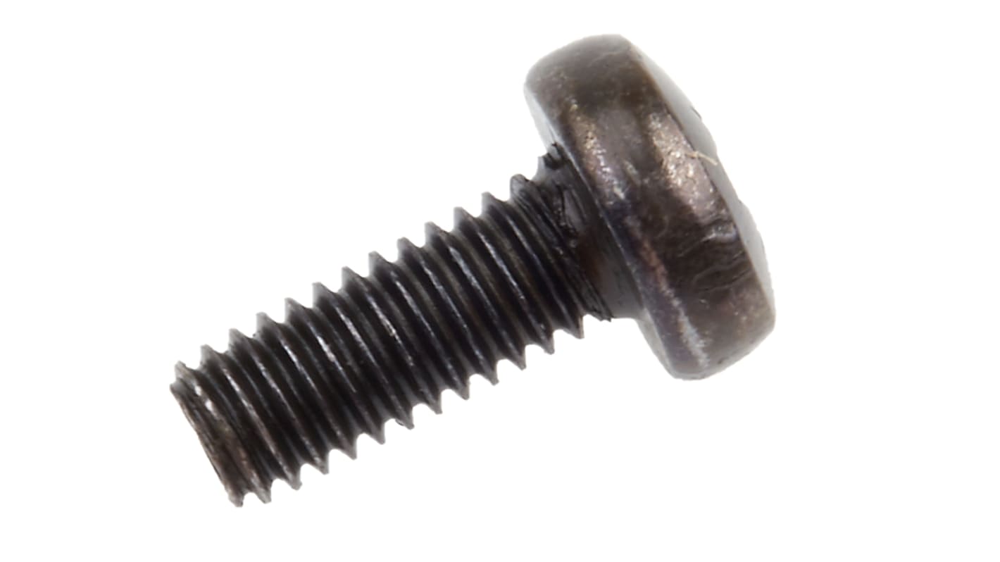 RS PRO Pozidriv Pan Steel Machine Screws DIN 7985, M4x10mm