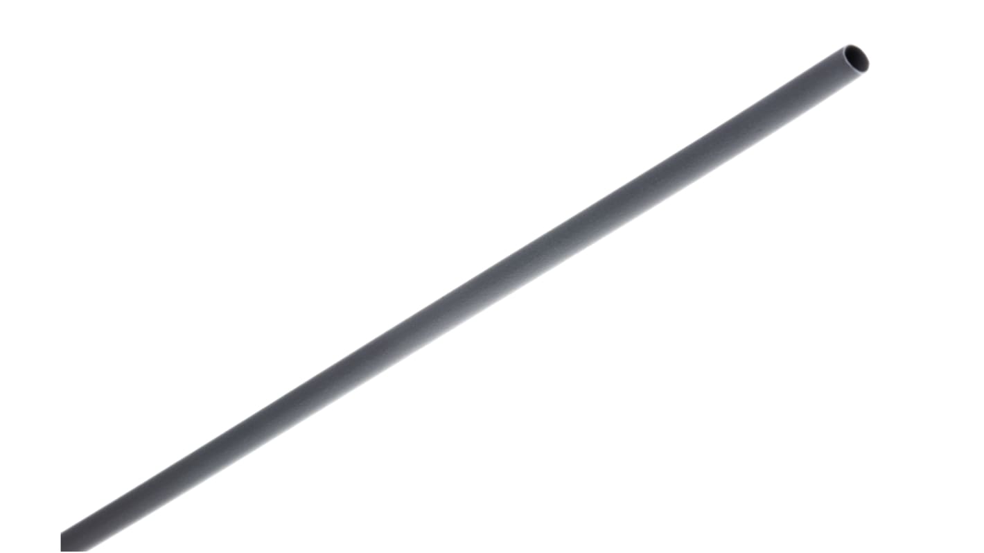 RS PRO Heat Shrink Tubing, Grey 1.6mm Sleeve Dia. x 1.2m Length 2:1 Ratio