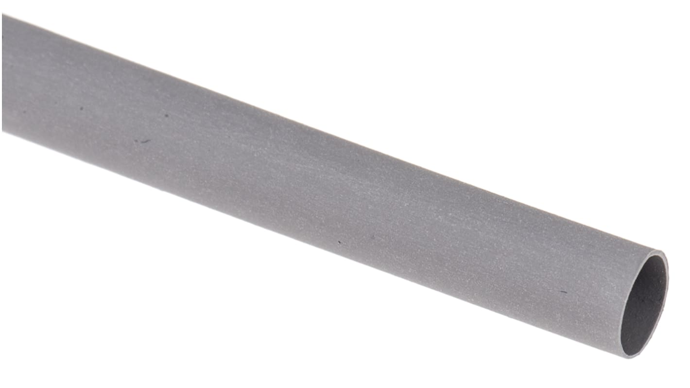 Tubo termorretráctil RS PRO de Poliolefina Gris, contracción 2:1, Ø 4.8mm, long. 1.2m