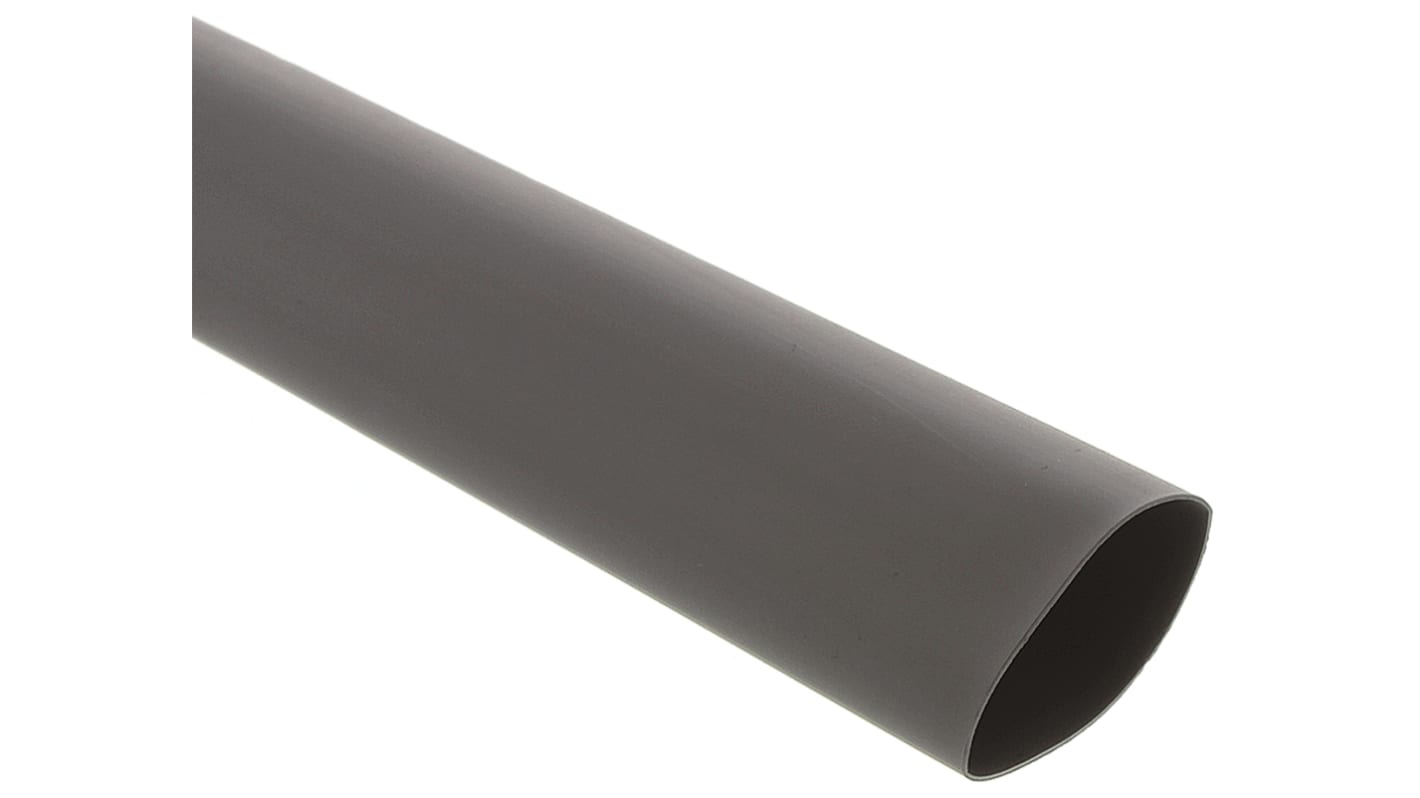 RS PRO Heat Shrink Tubing, Grey 19mm Sleeve Dia. x 1.2m Length 2:1 Ratio