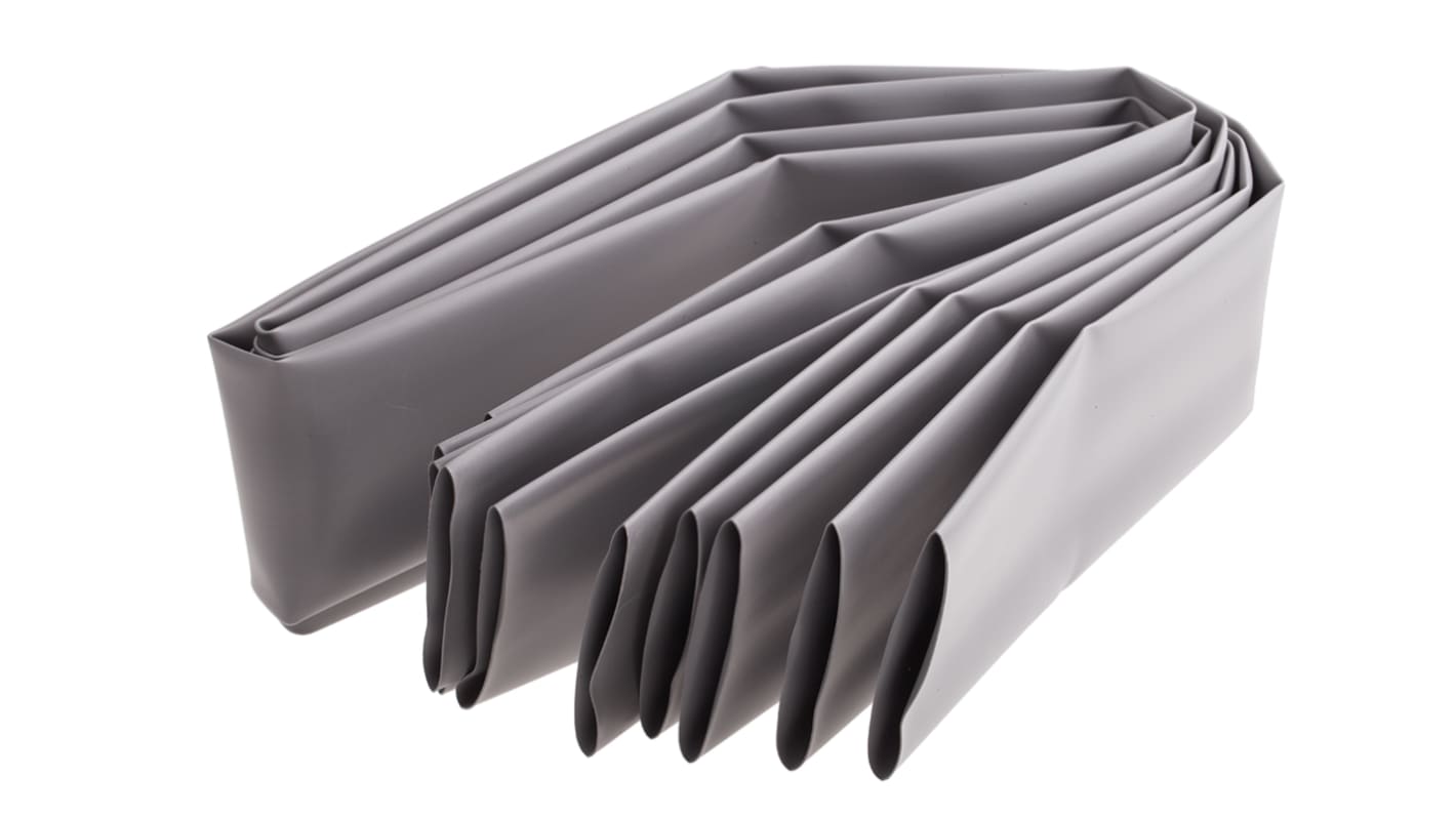 RS PRO Heat Shrink Tubing, Grey 50.8mm Sleeve Dia. x 1.2m Length 2:1 Ratio