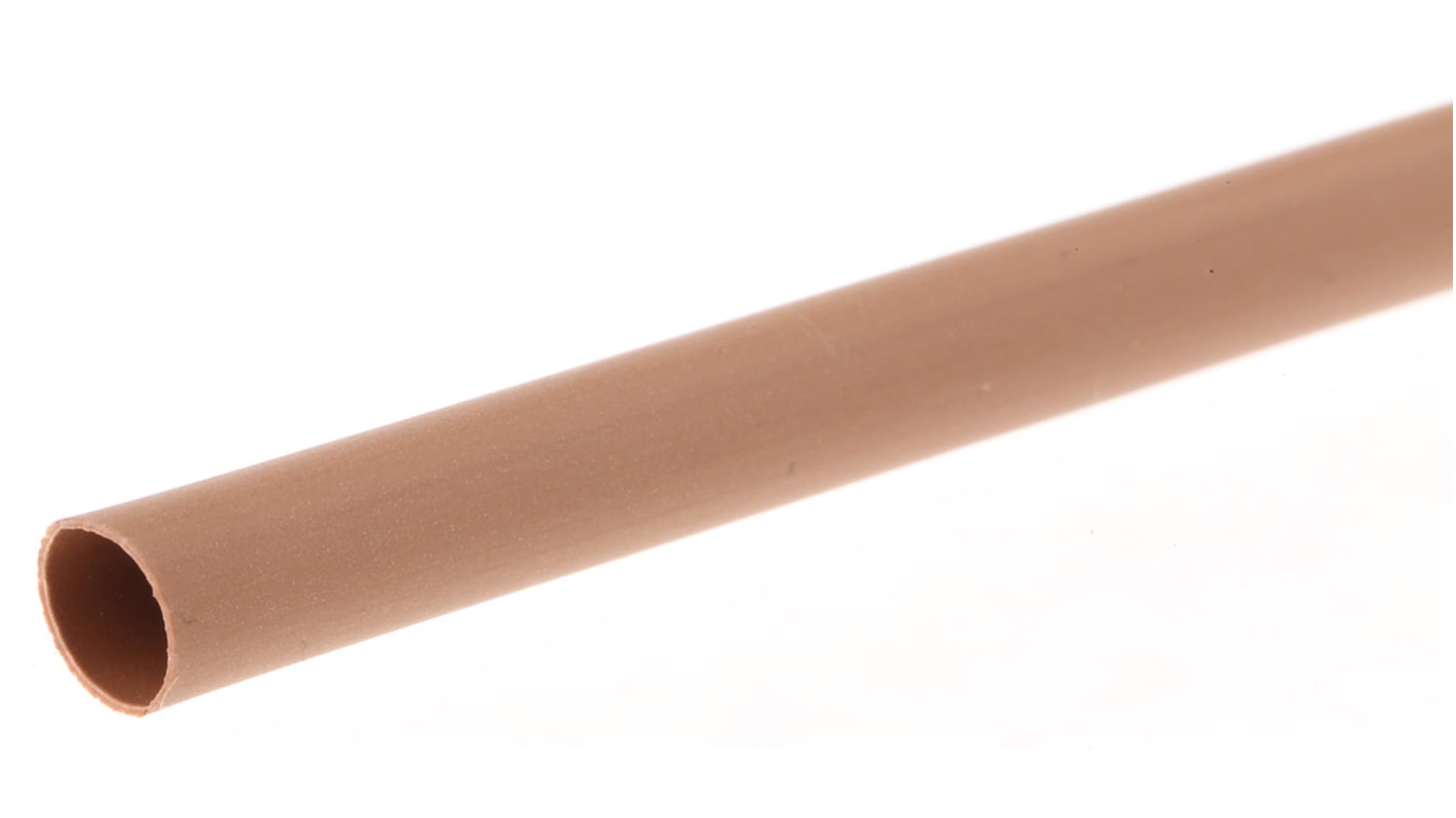 RS PRO Heat Shrink Tubing, Brown 4.8mm Sleeve Dia. x 1.2m Length 2:1 Ratio