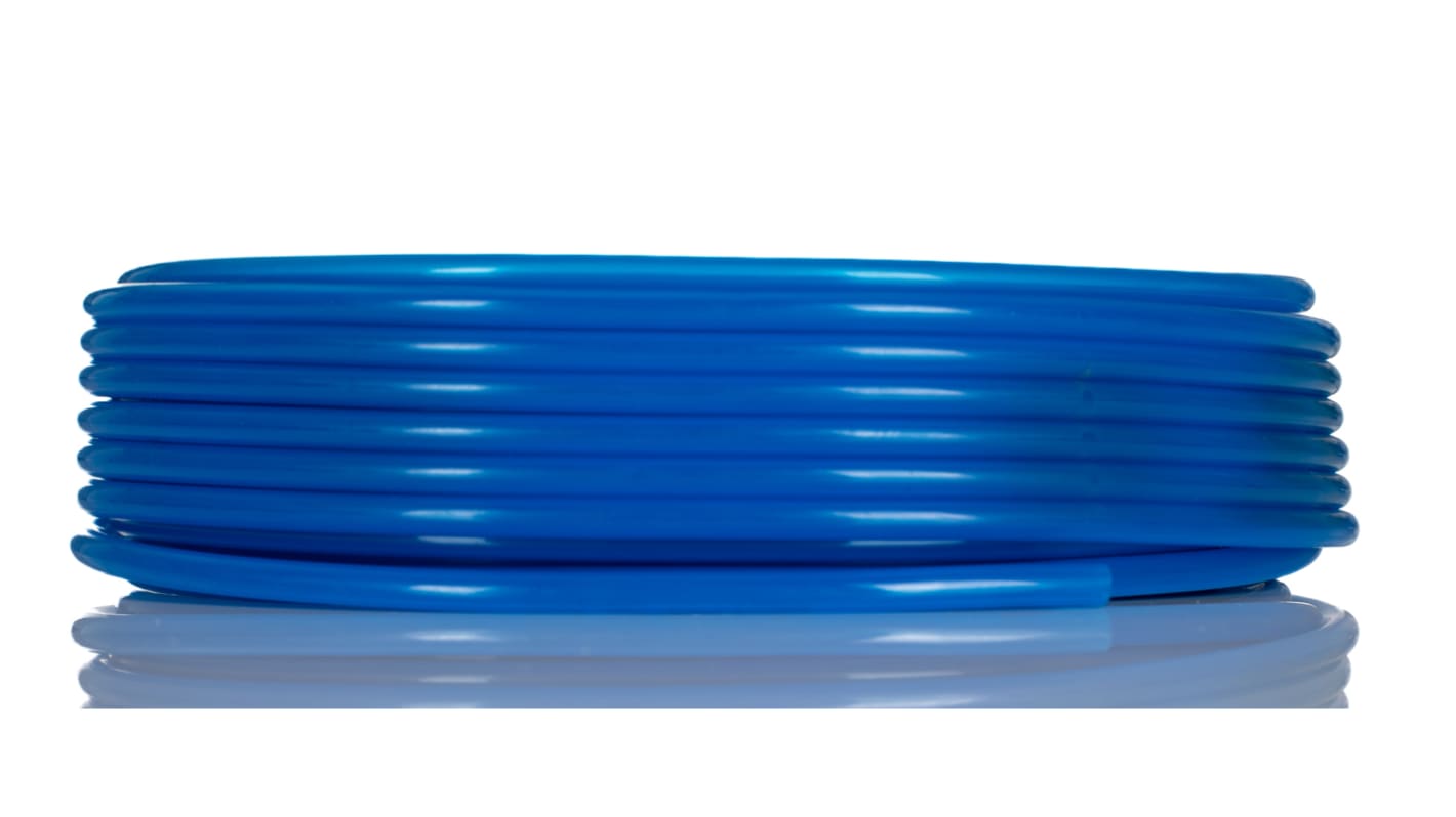 Tuyau à air comprimé RS PRO, 4mm x 2.5mm x 30m Bleu en Nylon