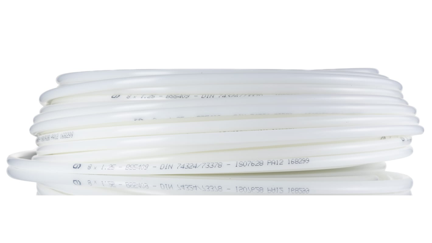 RS PRO NMF Druckluftrohr Nylon transparent, Innen-Ø 5.5mm / Außen 8mm x 30m bis 22bar