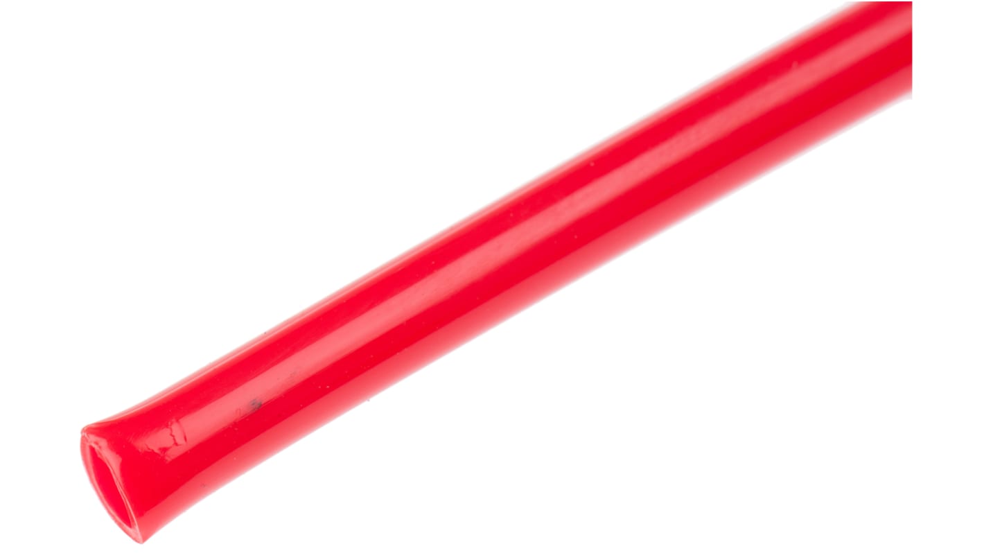 Tubería de aire comprimido RS PRO de Nylon Rojo Claro, diá. exterior 4mm, longitud 30m
