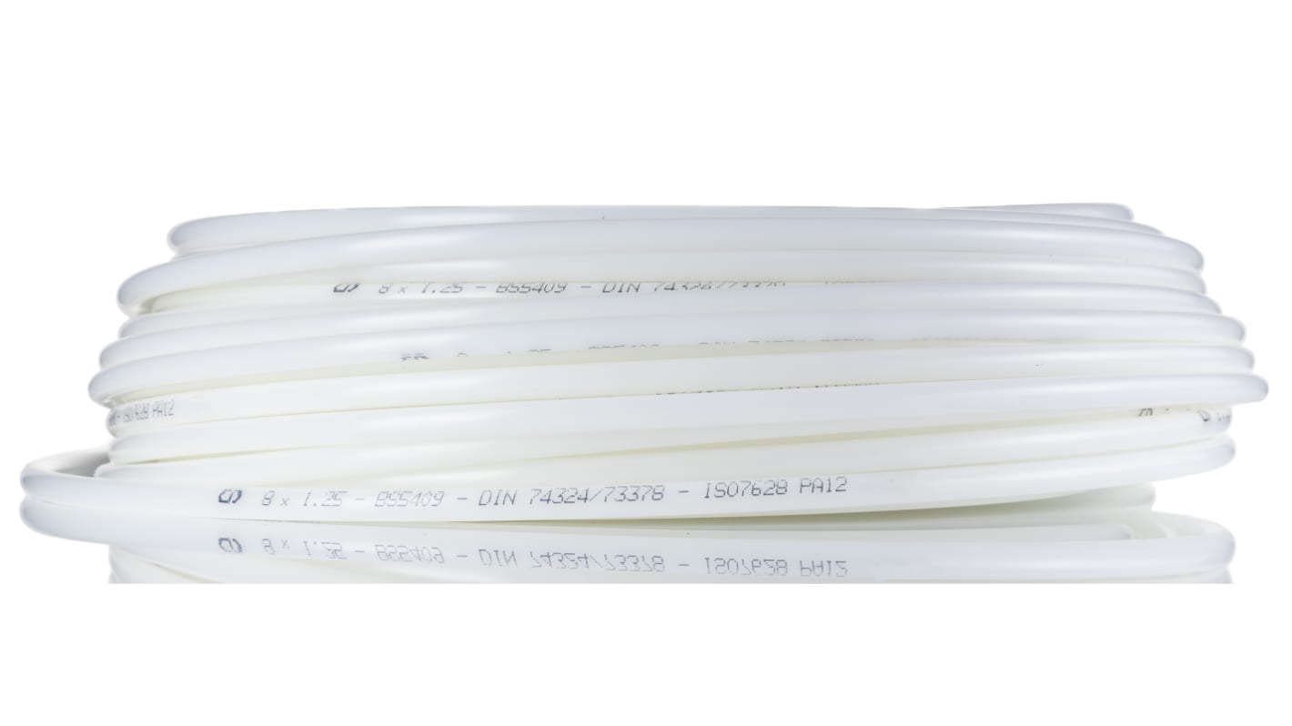 RS PRO NMF Druckluftrohr Nylon transparent, Innen-Ø 4mm / Außen 6mm x 30m bis 24bar